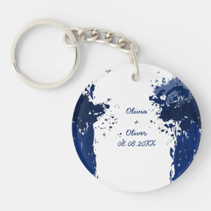 Royal Blue Porte - clé Wedding Favor