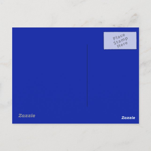 Royal Blue Postcard Postkarte (Rückseite)