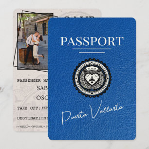 Royal Blue Puerta Vallarta Reisepass Save The Date