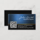 Royal Blue QR Code Biomedical Business Card Visitenkarte (Vorne/Hinten)