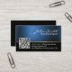 Royal Blue QR Code Biomedical Business Card Visitenkarte (Vorderseite/Rückseite Beispiel)