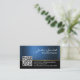 Royal Blue QR Code Biomedical Business Card Visitenkarte (Stehend Vorderseite)