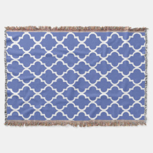Royal Blue Quatrefoil Tiles Pattern Decke