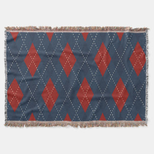 Royal Blue Raute Weihnachtsmuster Decke