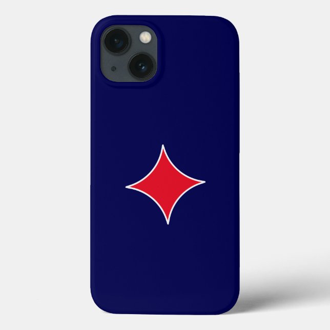 Royal Blue Red Starburst iPhone-Hülle Case-Mate iPhone Hülle (Rückseite)