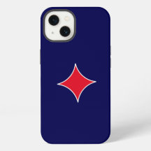 Royal Blue Red Starburst iPhone-Hülle
