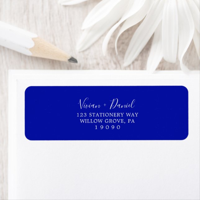Royal Blue Return Address Label (Insitu)