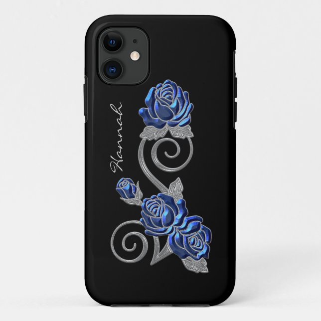 Royal Blue Rose Case-Mate iPhone Hülle (Rückseite)