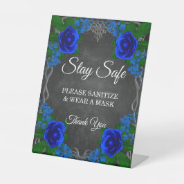 Royal Blue Rose Chalk Board Hochzeit im Herbst Sic Sockelschild