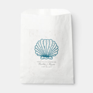 Royal Blue Rustic Seashell Wedding Geschenktütchen