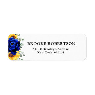 Royal Blue Rustic Sonnenblume Moderne Blumenhochze