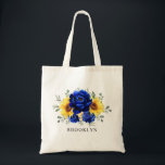 Royal Blue Rustic Sunflower Bridesmaid Geschenk Tragetasche<br><div class="desc">Elegante und moderne rustikale Hochzeitsgeschenk-Tote-Tasche mit hellgelber Sonnenblume,  königlich blauen Pfannkuchen,  Babyatemberaubung,  Gipsophila Blumenrahmen / Kranz mit Eukalyptus-Blätter. Weitere passende Designs und Variationen finden Sie in meinem "Blitzweddingpaperie" Shop. Und zögern Sie nicht,  mich für weitere Anpassungen oder Match-Artikel zu kontaktieren.</div>