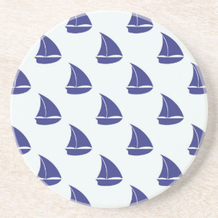Royal Blue Sailboat Patches Untersetzer