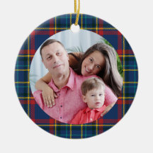 Royal Blue Scottish Tartan, rot & andere Streifen
