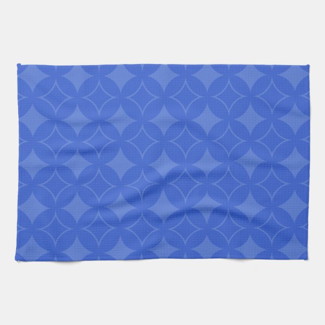 Royal Blue Shippo Muster Geschirrtuch (Horizontal)