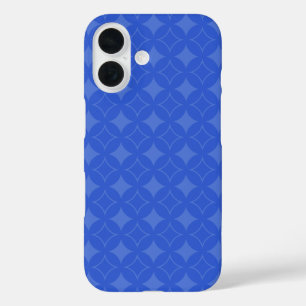 Royal Blue Shippo Muster iPhone 16 Hülle