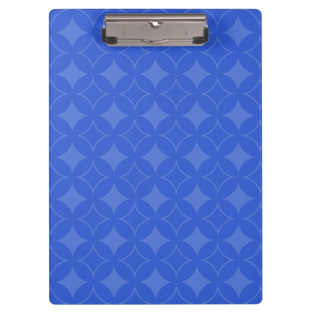 Royal Blue Shippo Muster Klemmbrett (Vorderseite)