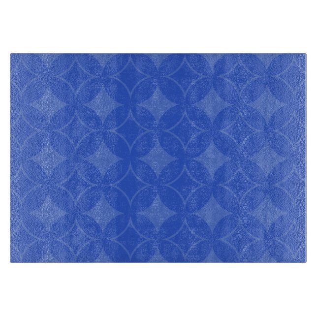 Royal Blue Shippo Muster Schneidebrett (Vorderseite)