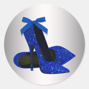 Royal Blue Silver High Heel Sticker