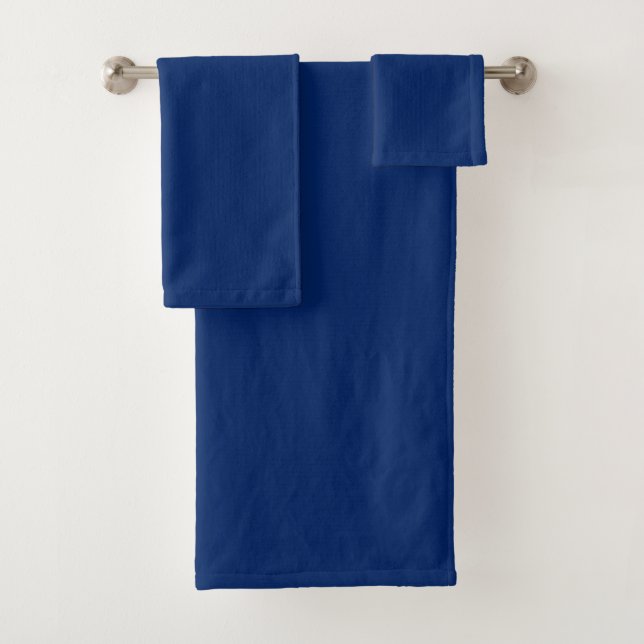 Royal Blue Solid Color Badhandtuch Set (Insitu)