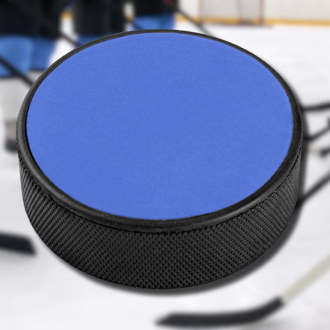 Royal Blue Solid Color | Classic | elegant Eishockey Puck (Von Creator hochgeladen)