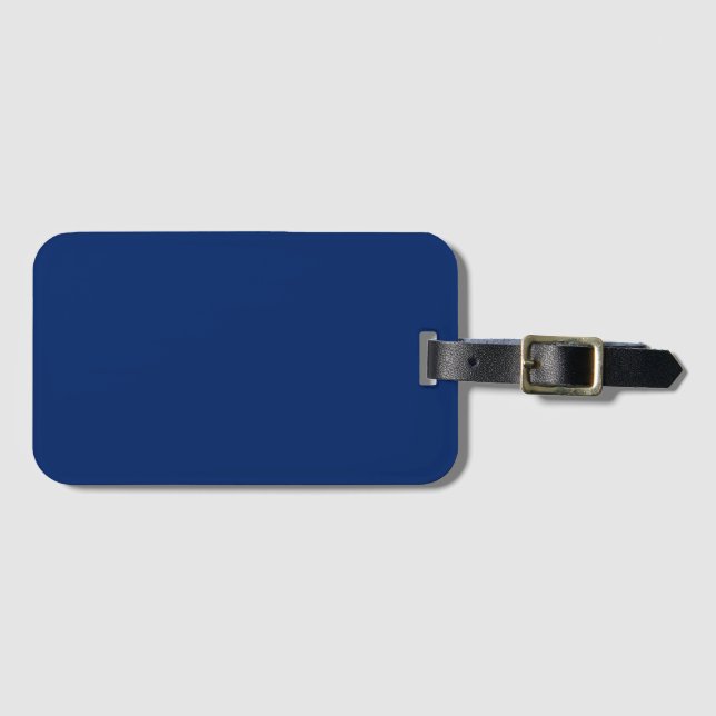 Royal Blue Solid Color Gepäckanhänger (Vorderseite (Horizontal))