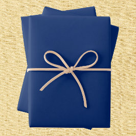 Royal Blue Solid Color Geschenkpapier Set