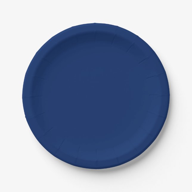 Royal Blue Solid Color Pappteller (Vorderseite)