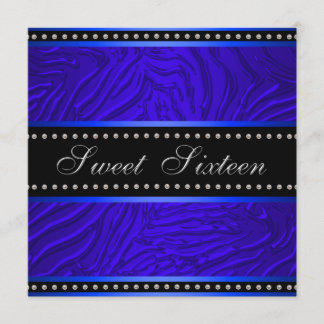 Royal Blue Sweet 16 Geburtstagsparty Einladung