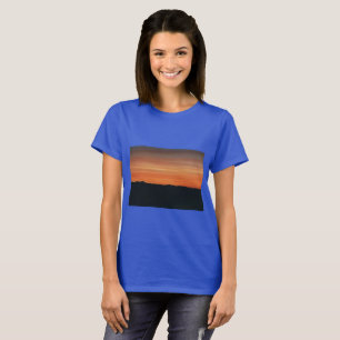 Royal Blue T - Shirt mit Sunset Design