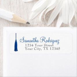 Royal Blue Tassel Abschluss Label