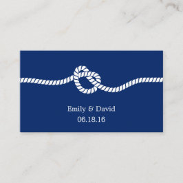 Royal Blue Tying the Knot Wedding Website Beilage Begleitkarte