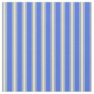 Royal Blue und Bale Goldenrod Streifen Stoff