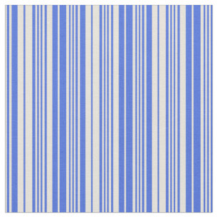 Royal Blue und Beige Colored Lines Stoff