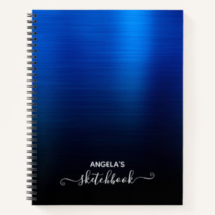 Royal Blue und Black Ombre Sketch Notizbuch