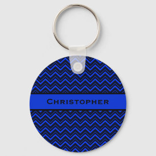Royal Blue und Black Schlüsselanhänger