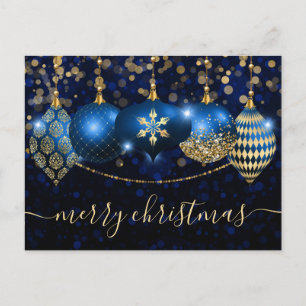 Royal Blue und Gold Baubles Weihnachten