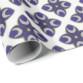 Royal Blue und Gold Luxury Holiday Geschenkpapier