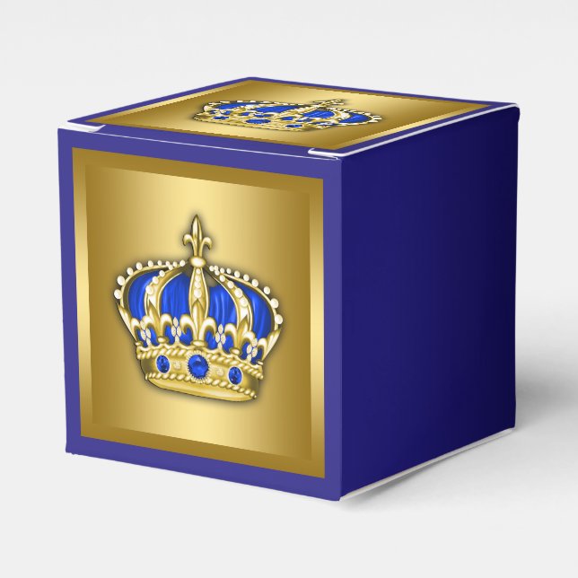 Royal Blue und Gold Prince Geschenkschachtel (Vorderseite)