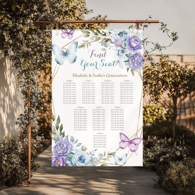 Royal Blue und Lila Twins Quinceanera Poster (Von Creator hochgeladen)
