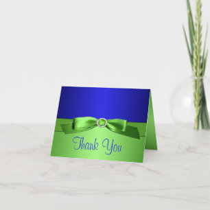 Royal Blue und Lime Green Danke Note Card