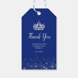 Royal Blue und Silver Glitzer Geschenkartikel Geschenkanhänger