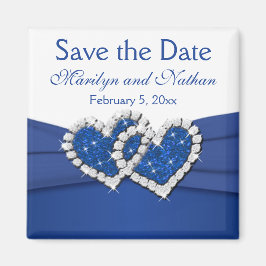 Royal Blue und White Gastgeschenk Hochzeit Magnet