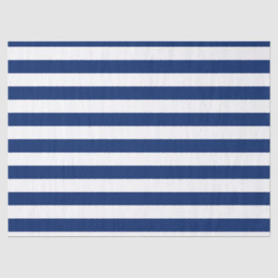 Royal Blue und White Stripes Seidenpapier