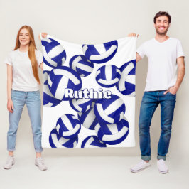 Royal Blue Volleyball Club Farben Sportdekoration Fleecedecke