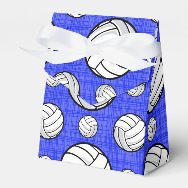 Royal Blue Volleyball Pattern Geschenkschachtel (Vorderseite)