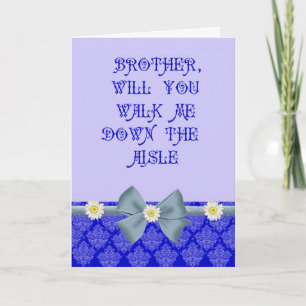 Royal Blue Walk me Down the Aisle request Einladung