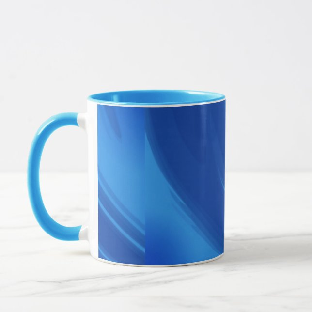 Royal Blue Waves Tasse (Links)