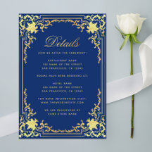 Royal Blue Wedding Details Elegantes Imitat