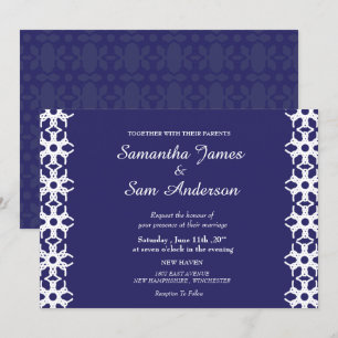Royal Blue Wedding Einladungskarte